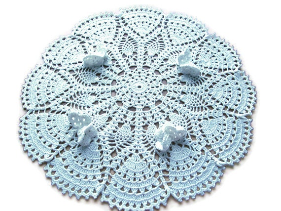 Butterfly  doily.Summer,wedding gift,decoration,christmas gift idea.