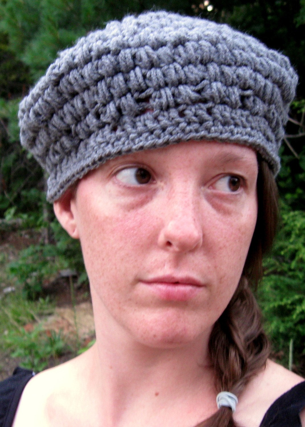 Crochet Puff Stitch Beret Pattern by Adirondack Patterns