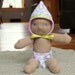 Newborn baby Waldorf doll tutorial package doll and bonnet and diaper for 10 to 12 inch small doll