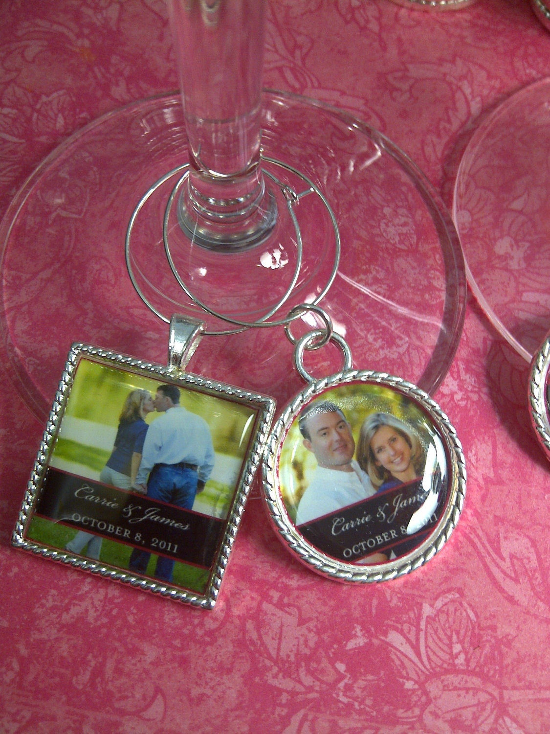 Wedding Favors - Personalized Wine Glass Charms