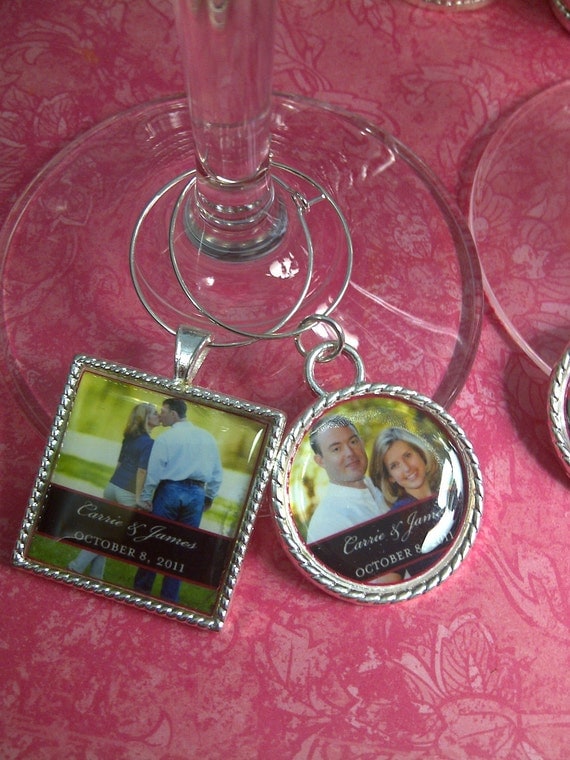 Wedding Favors - Personalized Wine Glass Charms