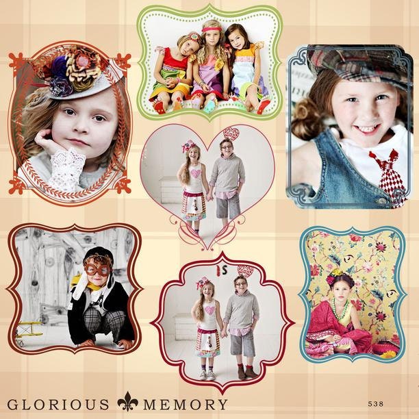 Adornment Digital Picture Frames Storyboards - Simple Adornment - 538 - PSD - Photoshop Templates For Photographers