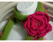 April/Ebrill skinny flower scarf