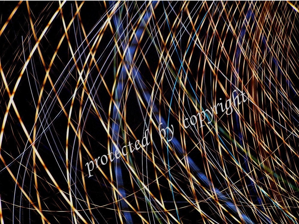 Abstract photograph, Spirals, fantasy nightime photograph, space, Star Wars, ET, multi-colours, real photograph, gift 30