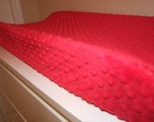 RED Minky Changing Pad Cover-  Ships in 1-3 Days