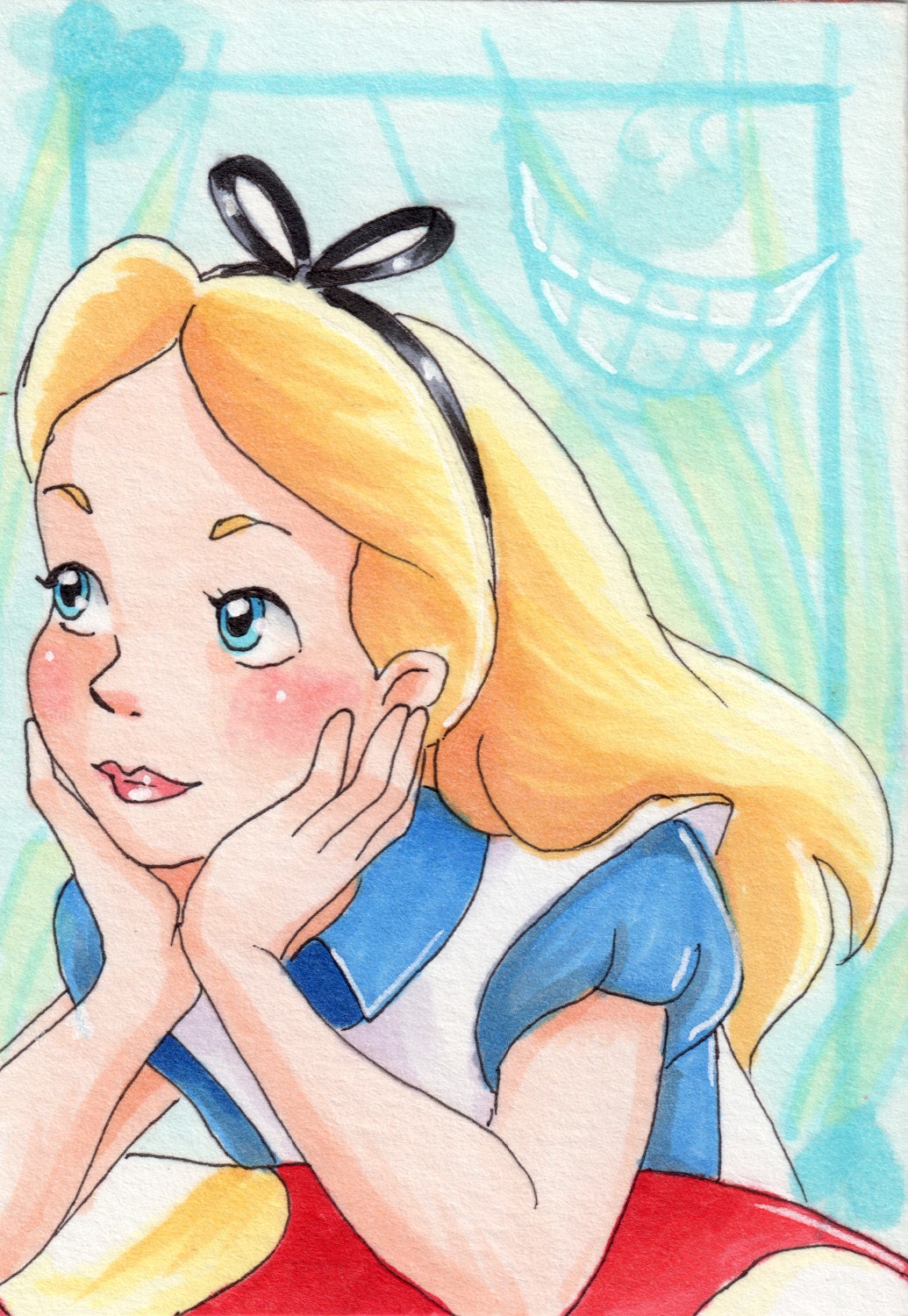 Alice in Wonderland ACEO Art Card