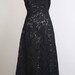 Evening Gown / Vintage Lace / Metallic / Long Dress / Black Dress / Mad Men / Couture / Illusion Lace / 1095