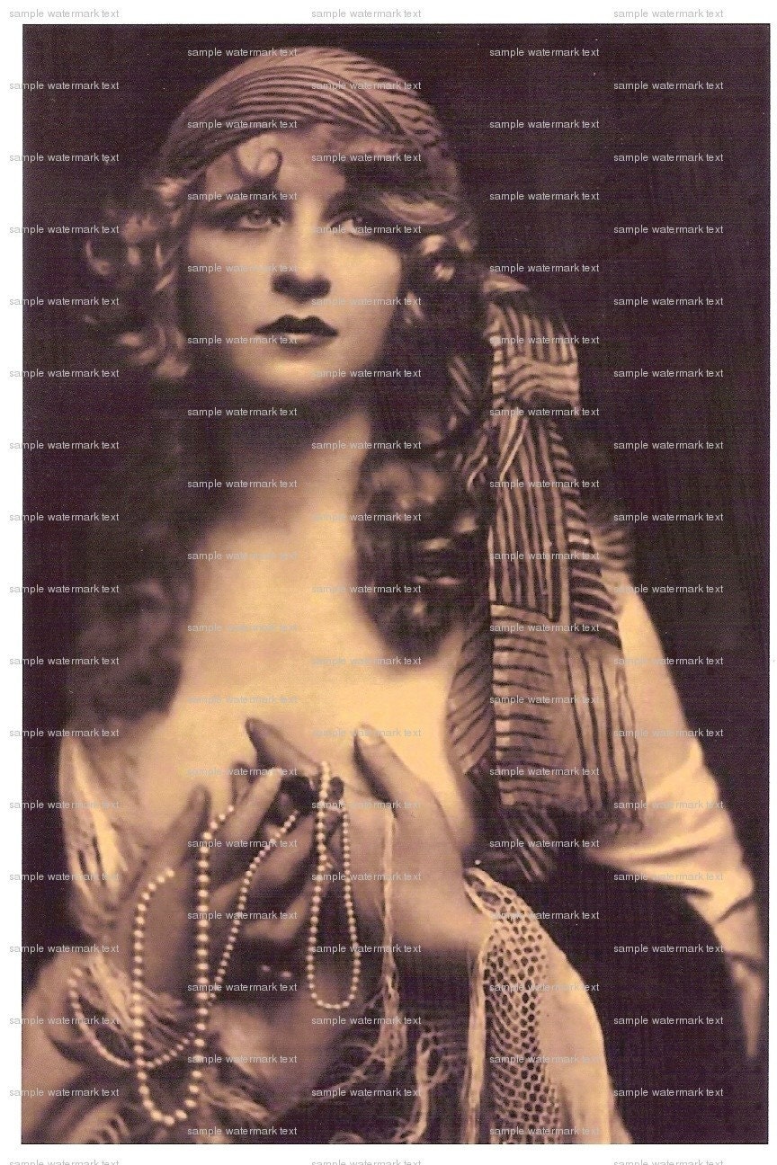 Vintage Gypsy with Beads Photo  4 x 6