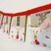 Bunny pocket bunting organiser  5 linen flags with cute bunny fabric pockets Can be personalised  Super sweet new baby gift READY TO SHIP