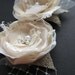 Lace wedding hairpiece accessories, Burlap Wedding, Bridal hair flower, vintage rustic, Ivory Beige Nude Cream, set 2 Double, bridesmaids