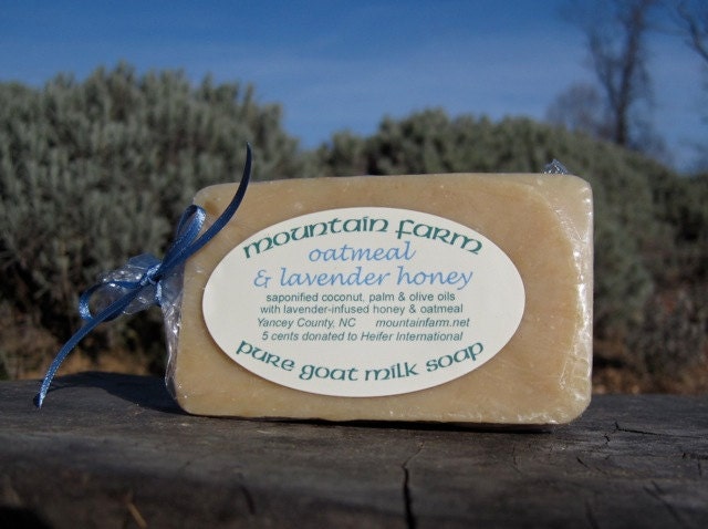 Oatmeal & Lavender Honey Goat Milk Soap - Handmade and All Natural Facial Treat