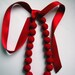 Felted Red necklace - Red Necklace - Office Fashion -  Luxurious Gift For Her - Spring accesories - Spring Fashion