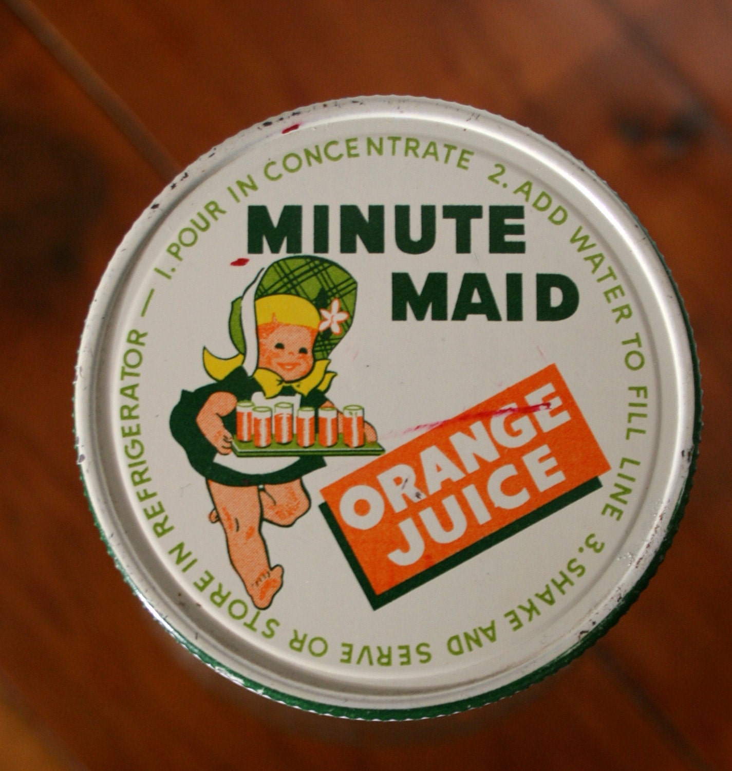 Vintage Minute Maid Carafe for Concentrate Orange Juice Anchor Hocking Bottle Glass