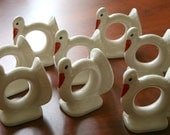 Kitschy Turkey Napkin Rings Set of Eight