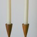 Pair of Mid Century Modern Teak Scandinavian Candle Holders