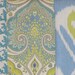 KRAVET - Decorative Pillow Cover - 12 x 21 - Throw Pillow - Accent Pillow - Aqua - Lime Green - Light Blue - Paisley - Ikat