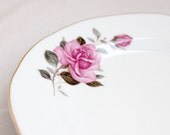 Pair of Vintage Rose Plates