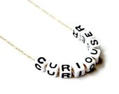 Eloquence Necklace (Custom Beaded Word / Name on Gold Chain)