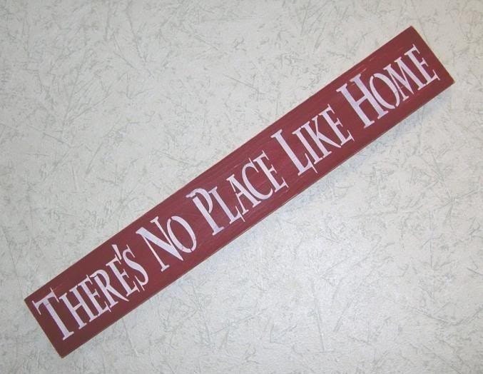 There's No Place Like Home Primitive Wood Sign Wizard Of Oz UPC