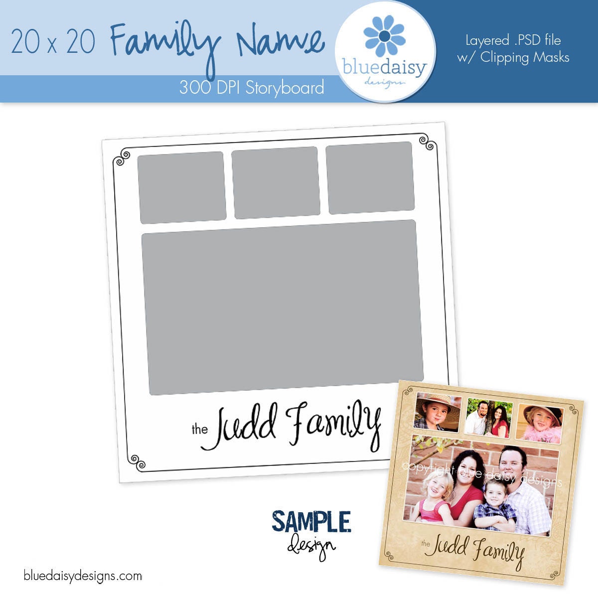 20x20 Family Name Storyboard