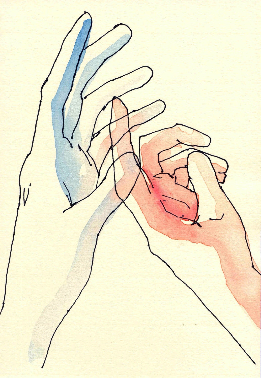 A5 PRINT - limited edition - The Hands series XIV