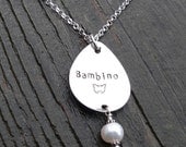 Custom Sterling Silver Remembrance or Loss Necklace