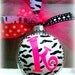 ZEBRA Print Letter Ornament
