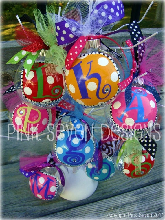 GLITTER Letter Ornaments