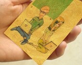 Computer Love - Ltd Edition Wood ACEO