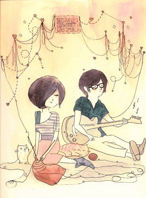 Home Sweet Home - Pink 8x10