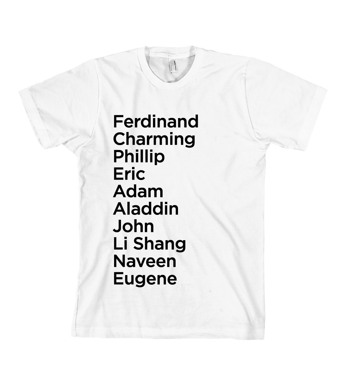Prince Names T-Shirt - American Apparel Unisex Sizes S, M, L, XL - Custom Color