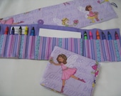 I Believe in Fairies crayon tote in a cute purple fairy print