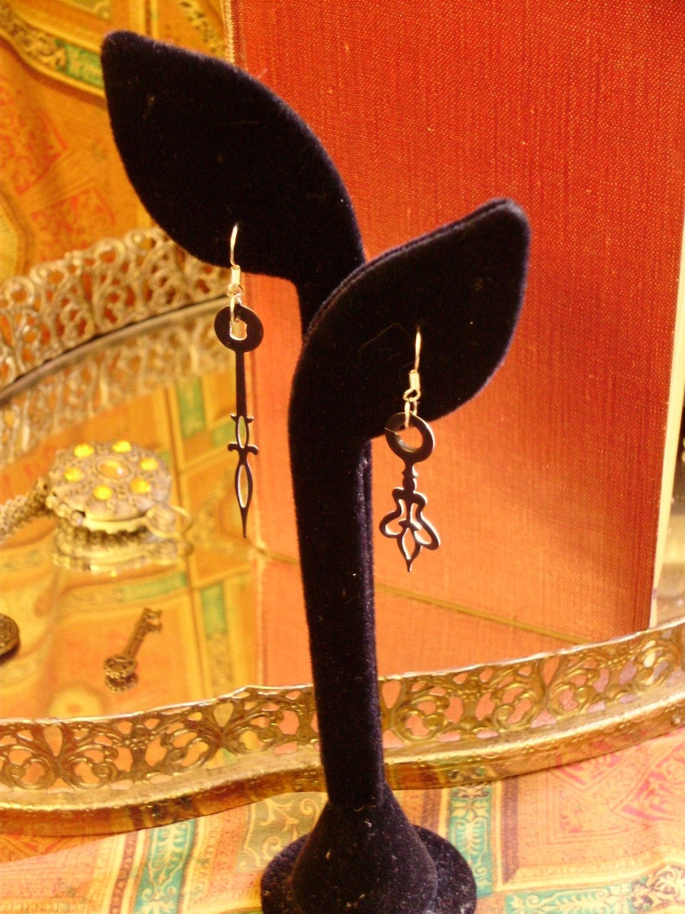 Mari Mated Clock Hand Earrings- FREE SHIPPING in the USA