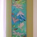 Abstract Painting, DRAGONFLY PANEL, 10x30 Acrylic Canvas, Sliver art for office or home decor