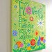 FLOWERS are NATURES way of LAUGHING,11x14 Canvas Painting, Inspirational Home Decor
