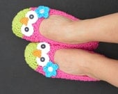 WOMENS Owl Ballet Slippers -- Custom Made to Order