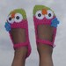 BABY Owl Mary Janes -- Baby Toddler -- Custom Made to Order Slippers