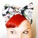 Bow hair tie Comic Book Kiss, Retro, Rockabilly