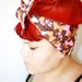 Bow style, Vintage Inspired Head Scarf, Butterflies, Summertime, Retro