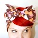 Bow style, Vintage Inspired Head Scarf, Butterflies, Summertime, Retro