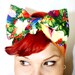 Bow style, Vintage Inspired Head Scarf, Pink Flamingos, Retro, Trailer Park, Rockabilly, Hawaiian, 1950s