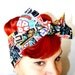 Bow style, Vintage Inspired Head Scarf, Star Wars, Comic Book Covers, Darth Vader