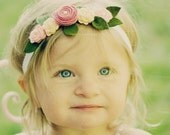 Secret Garden Wool Felt Posies  Fairy Headband Photography Props Weddings Flower Girls