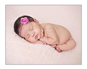 Fuschia Pink  Flower Headband Photography Props Weddings Flower Girls  newborn headband infants baby bows