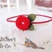 Red LolliPop Wool Felt Flower Headband Baby HeadbandsNewborn Headbands  Photography Props Baby Infants Newborns Girls Hair bows