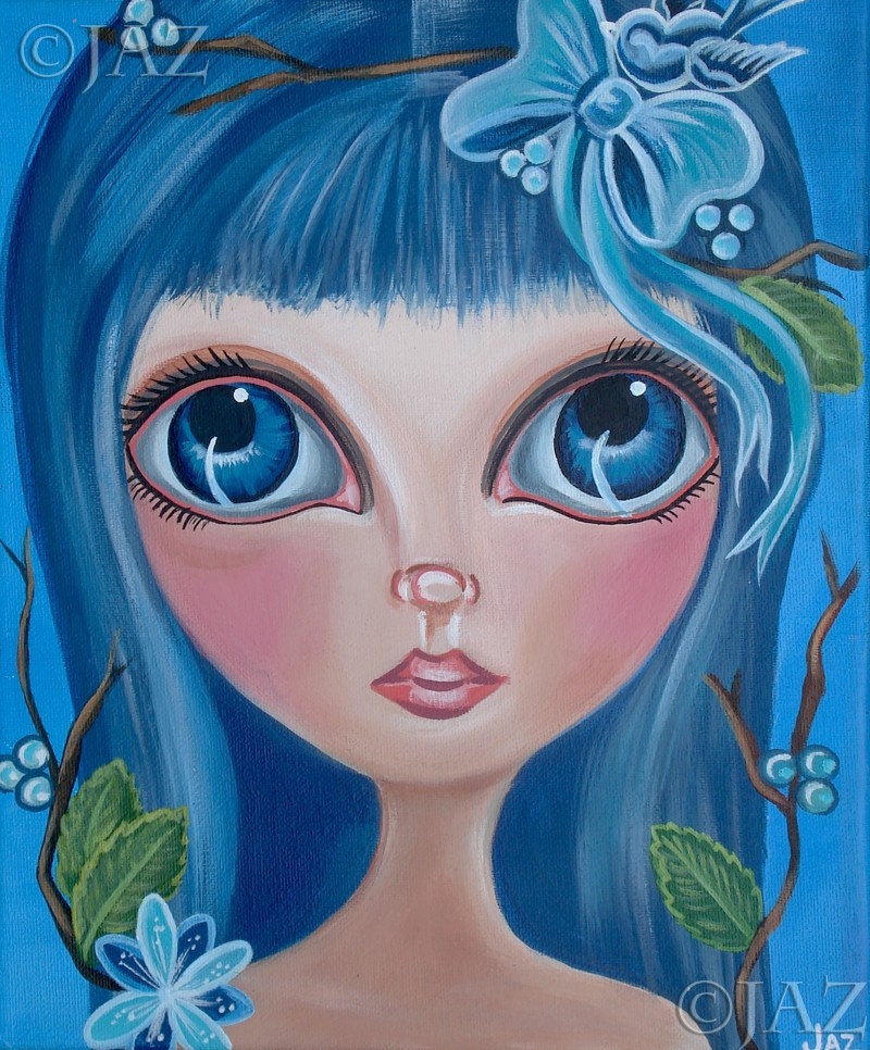 ART PRINT - "Bluebird" - by Jaz Higgins - 8x10