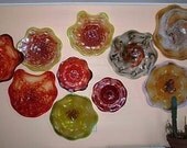 Exceptional set of 6 custom blown Wall Platters