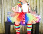 Custom boutique clown carnival tutu costume...birthday parties,,photo shoot...pagents..., 3 6 9 12 24 months... 2t 3t 4t 5t