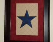 Small Blue Star Service  Banner (Unframed)
