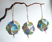 Upcycled Atlas Ornaments - Recycled Vintage Maps - Custom Orders Welcome